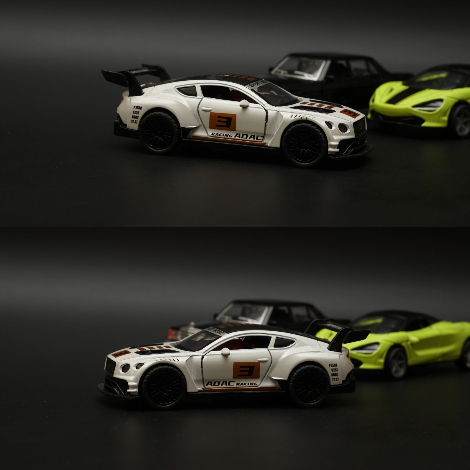 1:36 Bentley , W123 , Mclaren Diecast Combo (Yellow Livery,Black,Green) -  Kunju Vandi  