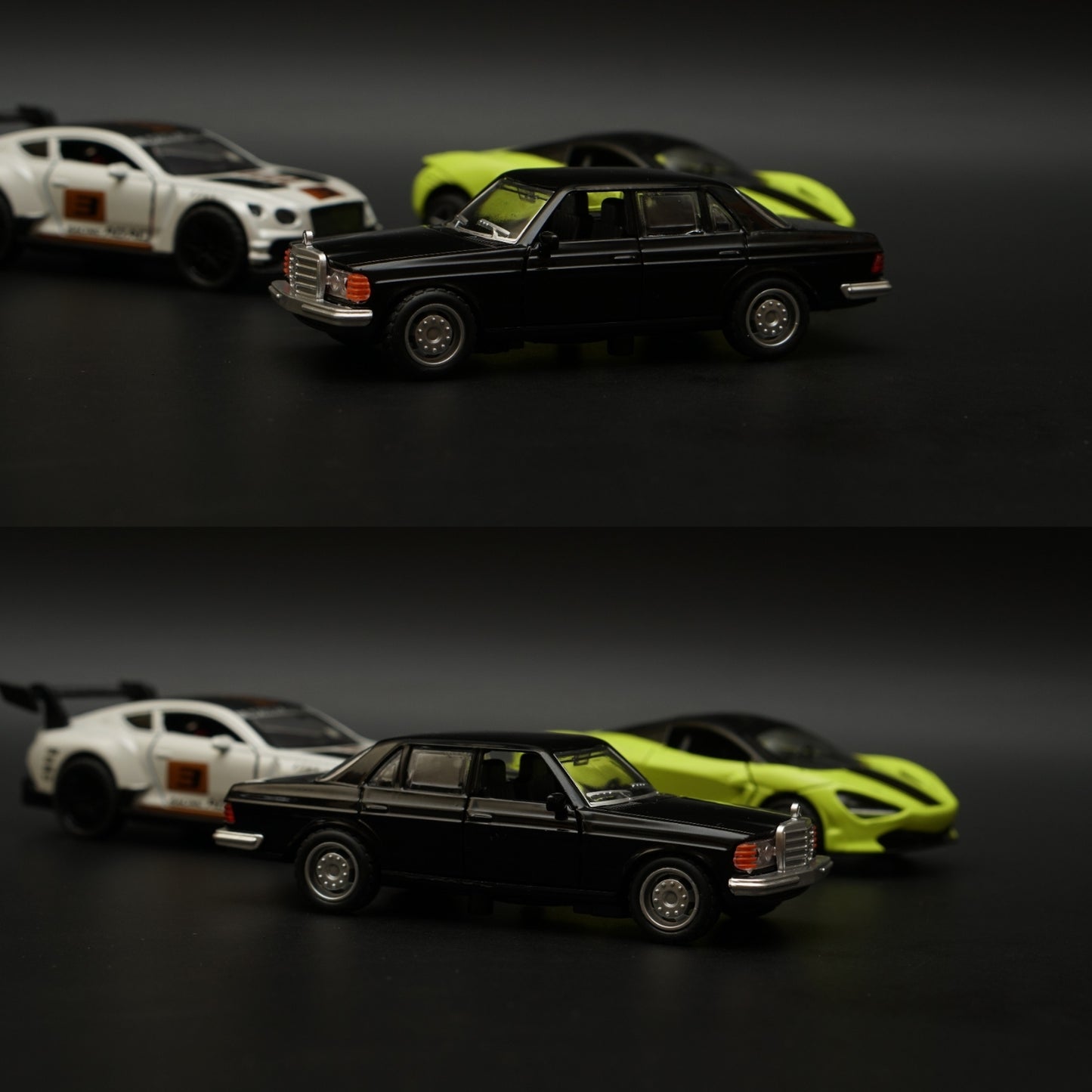 1:36 Bentley , W123 , Mclaren Diecast Combo (Yellow Livery,Black,Green) -  Kunju Vandi  