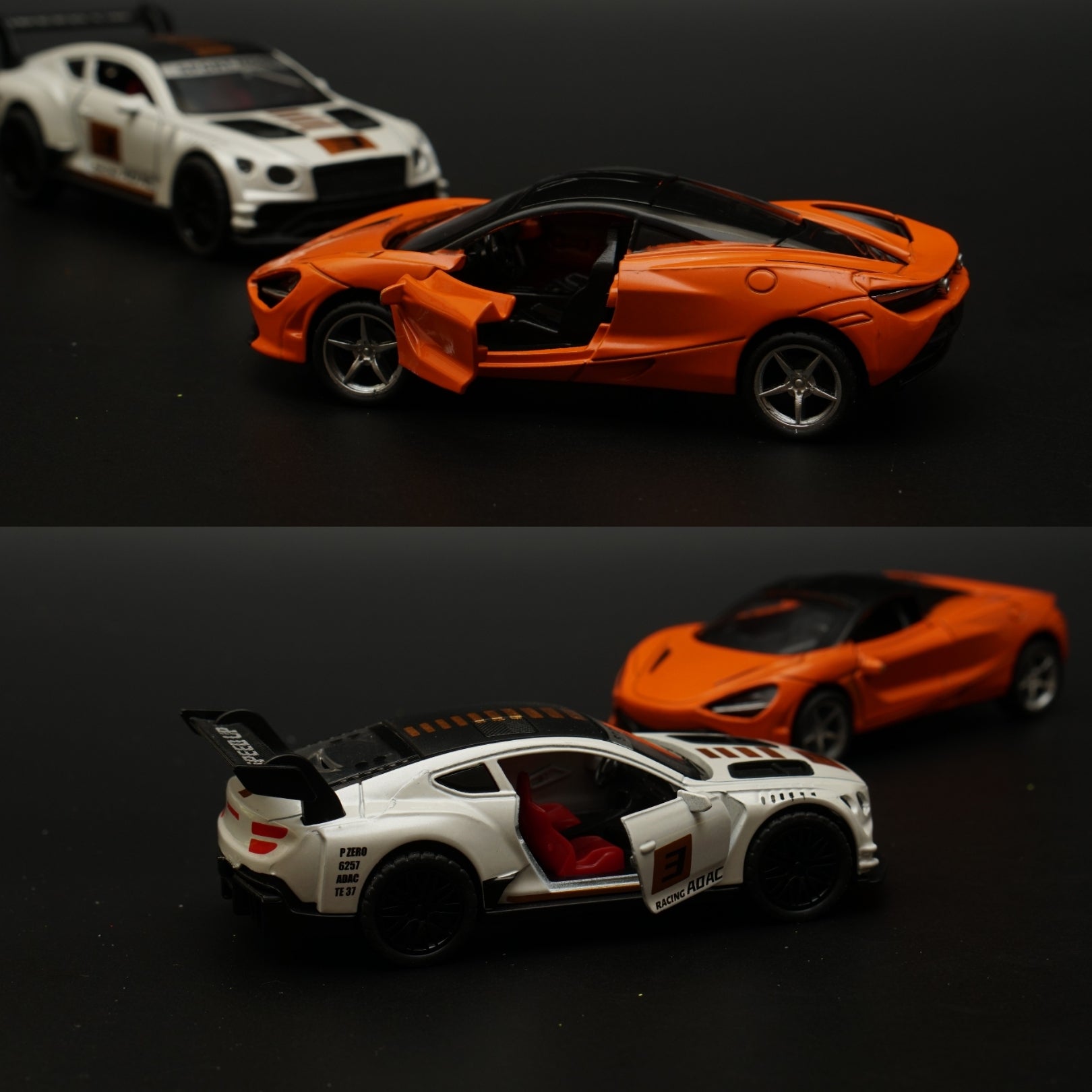 1:36 Bentley (Yellow Livery), McLaren (Orange) Diecast Combo -  Kunju Vandi  