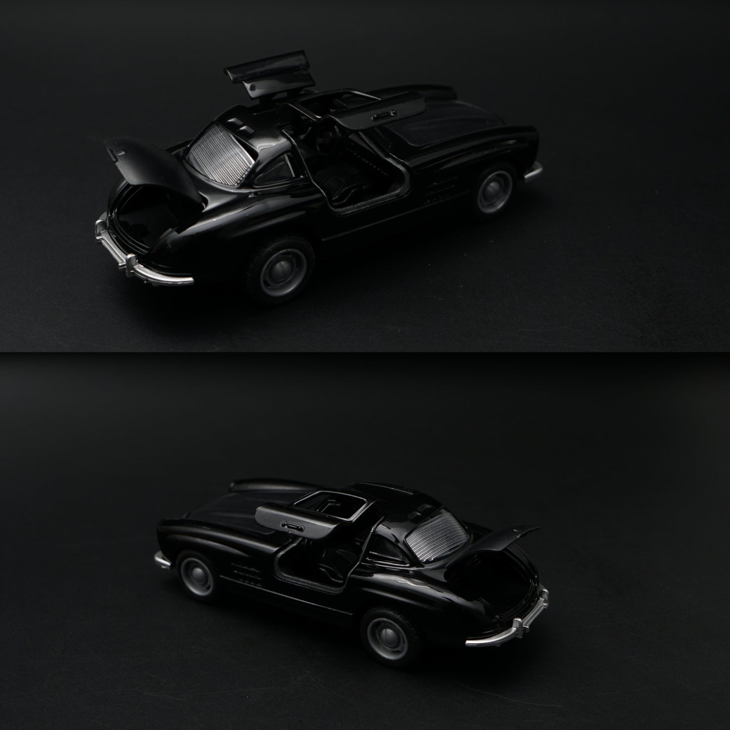 1:36 Benz 300 SL Diecast (Black) -  Kunju Vandi