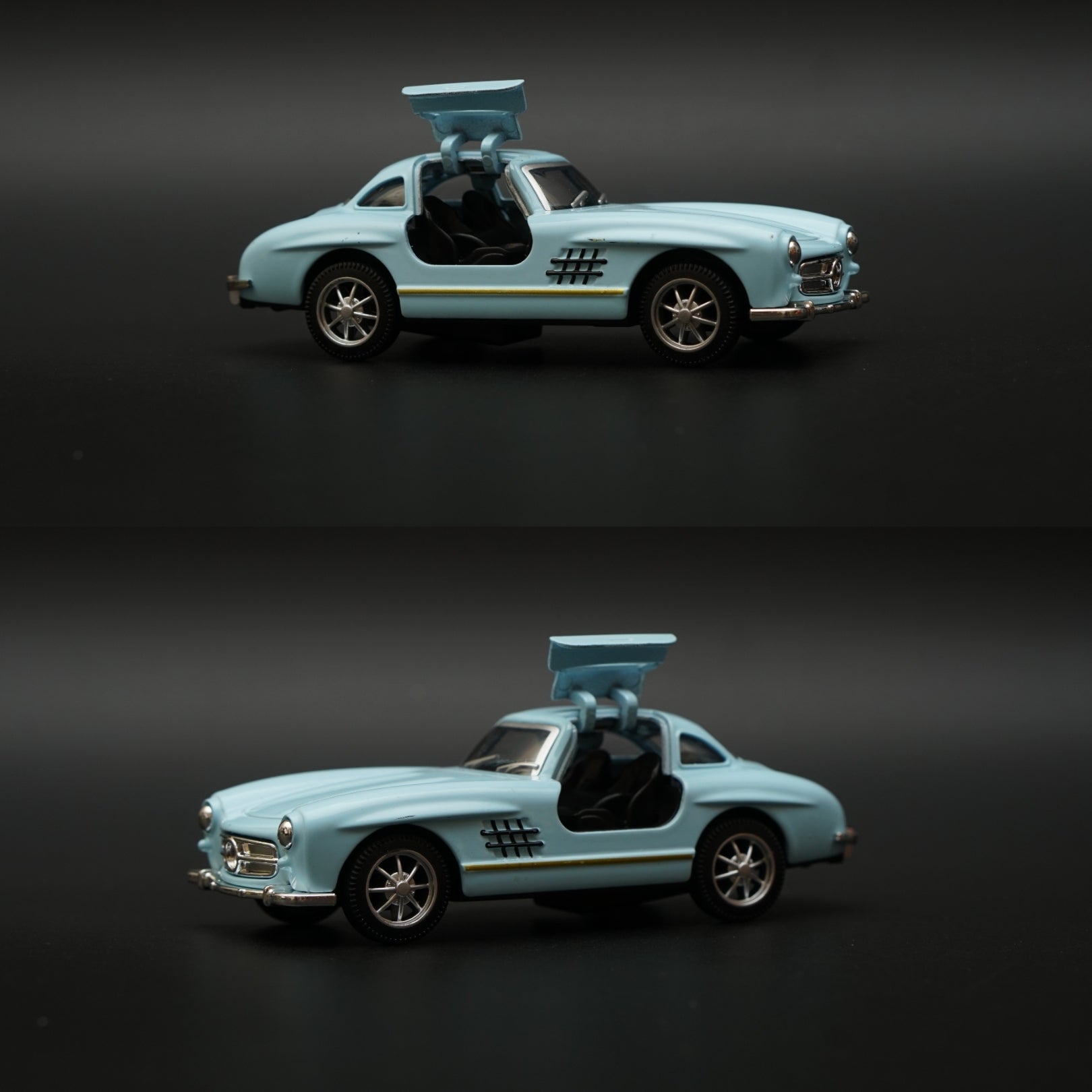 1:36 Benz 300SL Diecast (Blue) 11.5 Cm -  Kunju Vandi  