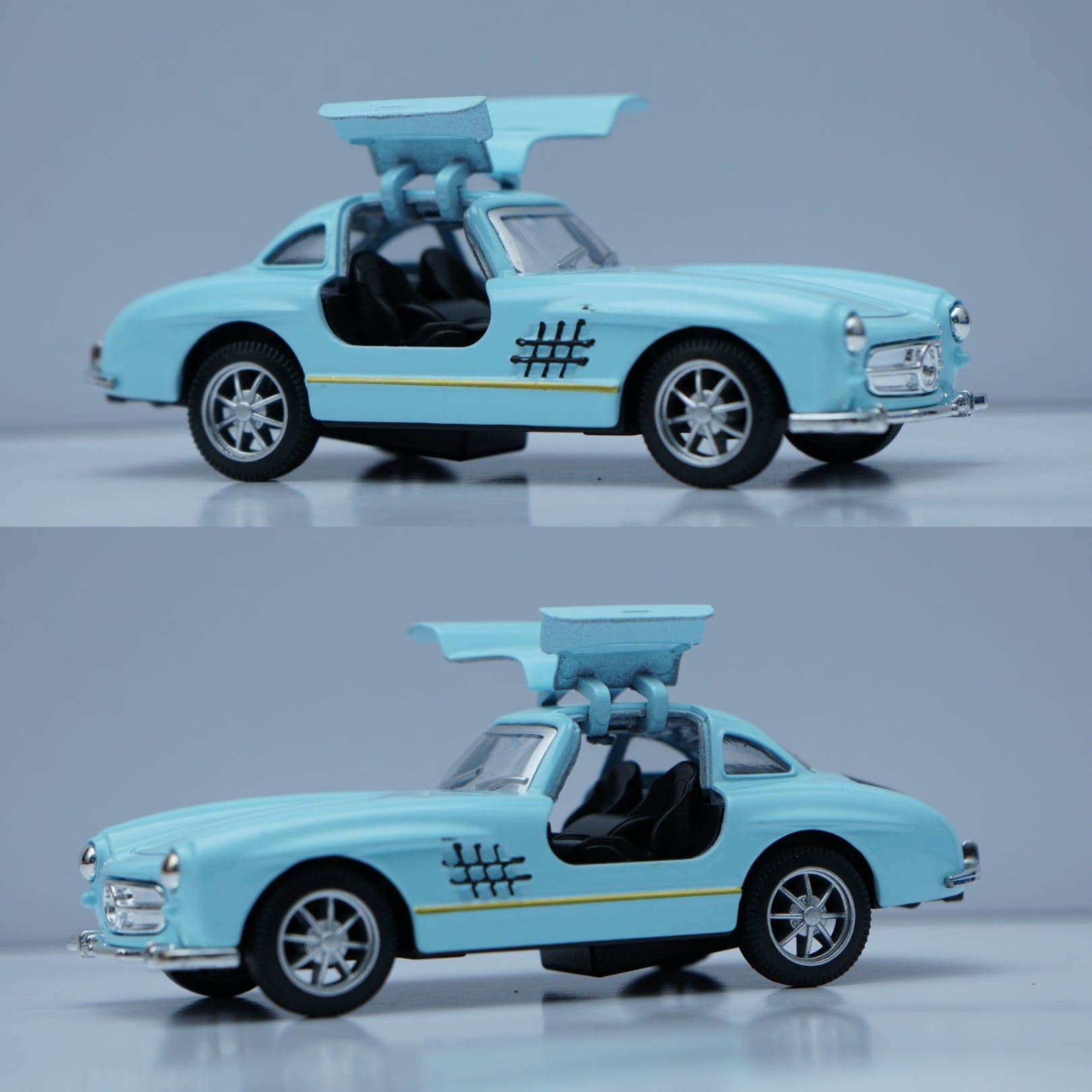 1:36 Benz 300SL Diecast (Blue) 11.5 Cm -  Kunju Vandi  