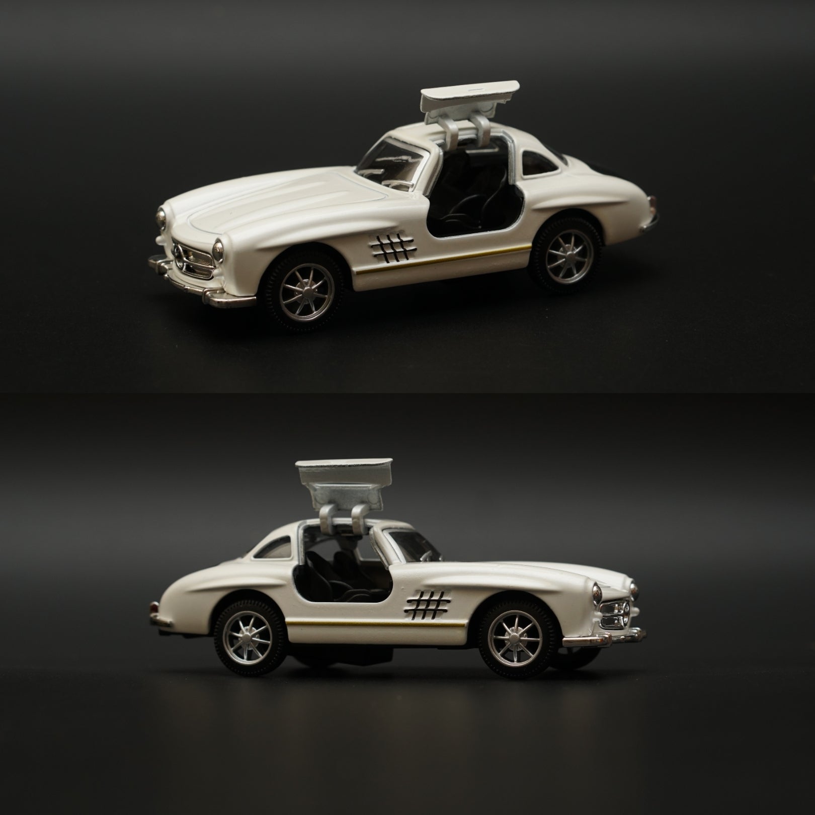 1:36 Benz 300SL Diecast (White) 11.5 Cm -  Kunju Vandi  