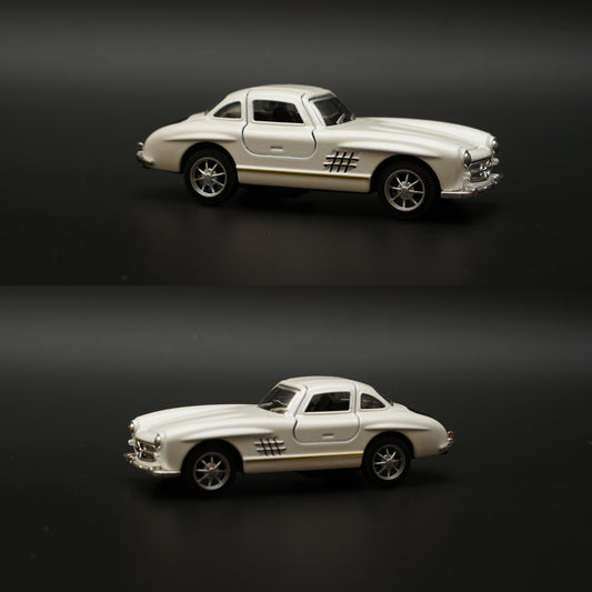 1:36 Benz 300SL Diecast (White) 11.5 Cm -  Kunju Vandi  