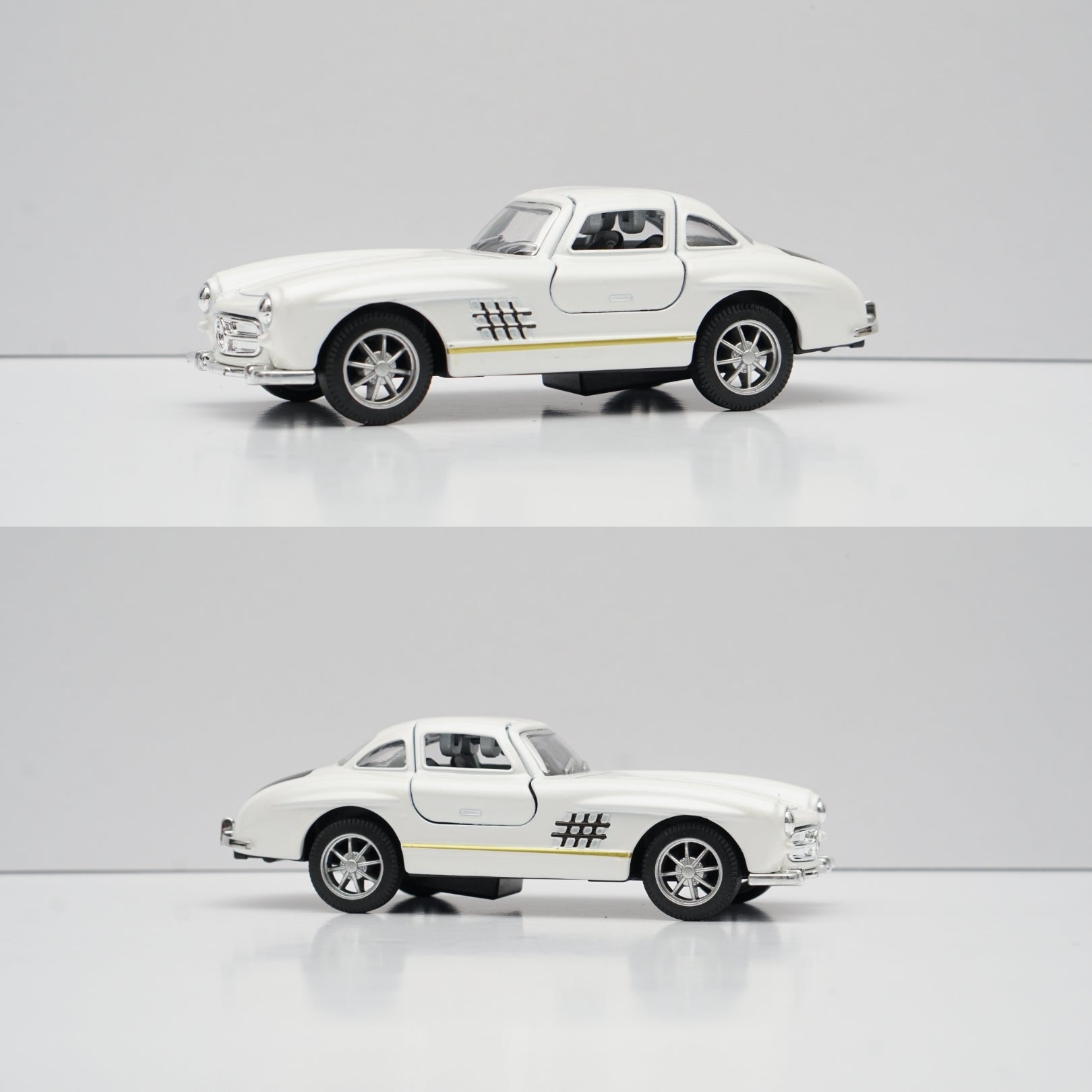 1:36 Benz 300SL Diecast (White) 11.5 Cm -  Kunju Vandi  