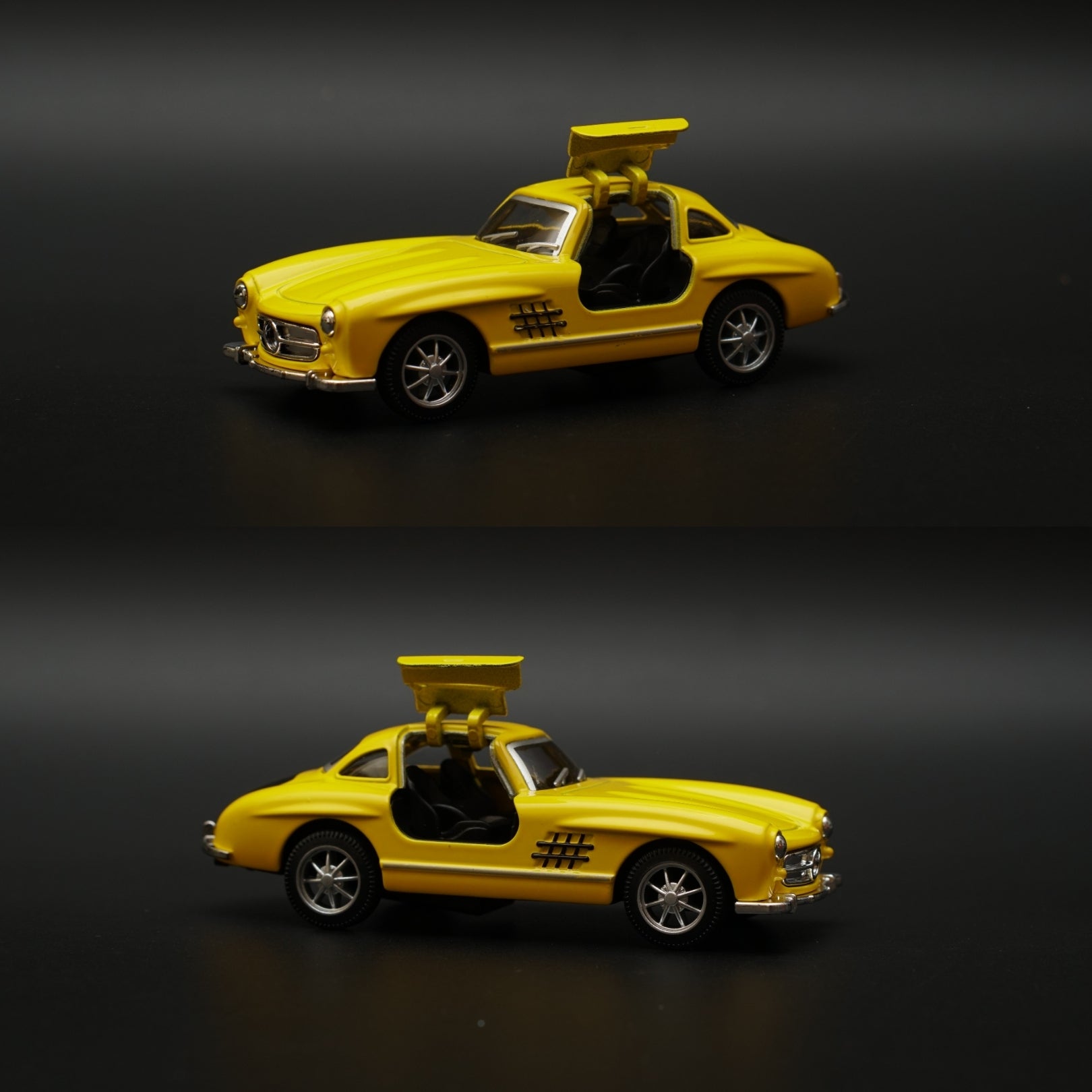 1:36 Benz 300SL Diecast (Yellow) 11.5 Cm -  Kunju Vandi  