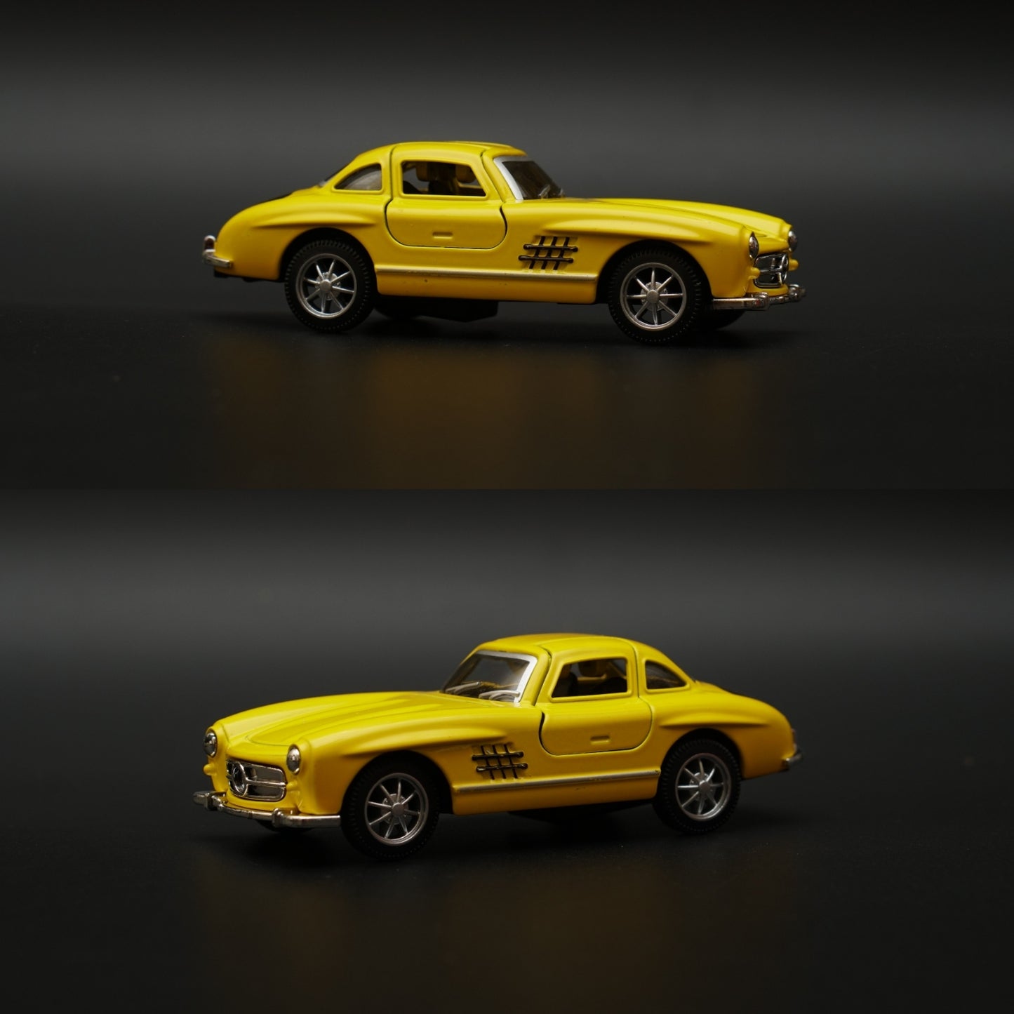 1:36 Benz 300SL Diecast (Yellow) 11.5 Cm -  Kunju Vandi  