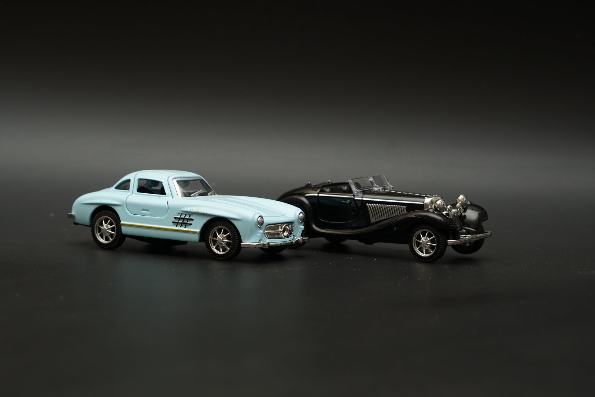 1:36 Benz 300Sl, 500k Vintage  Diecast Combo (Blue,Black) -  Kunju Vandi  