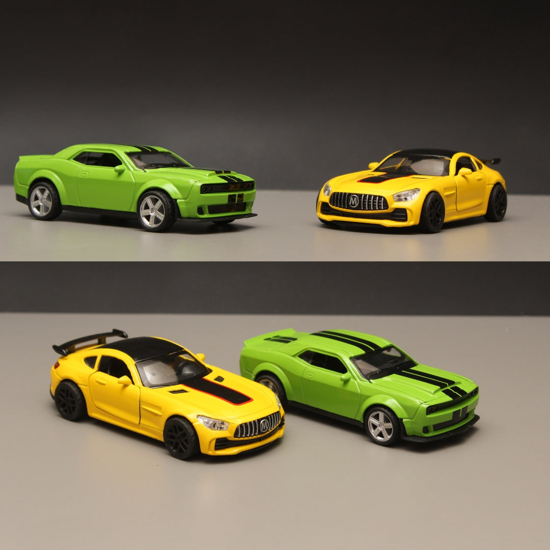 1:36 Dodge , Amg Gt Diecast Combo -  Kunju Vandi  