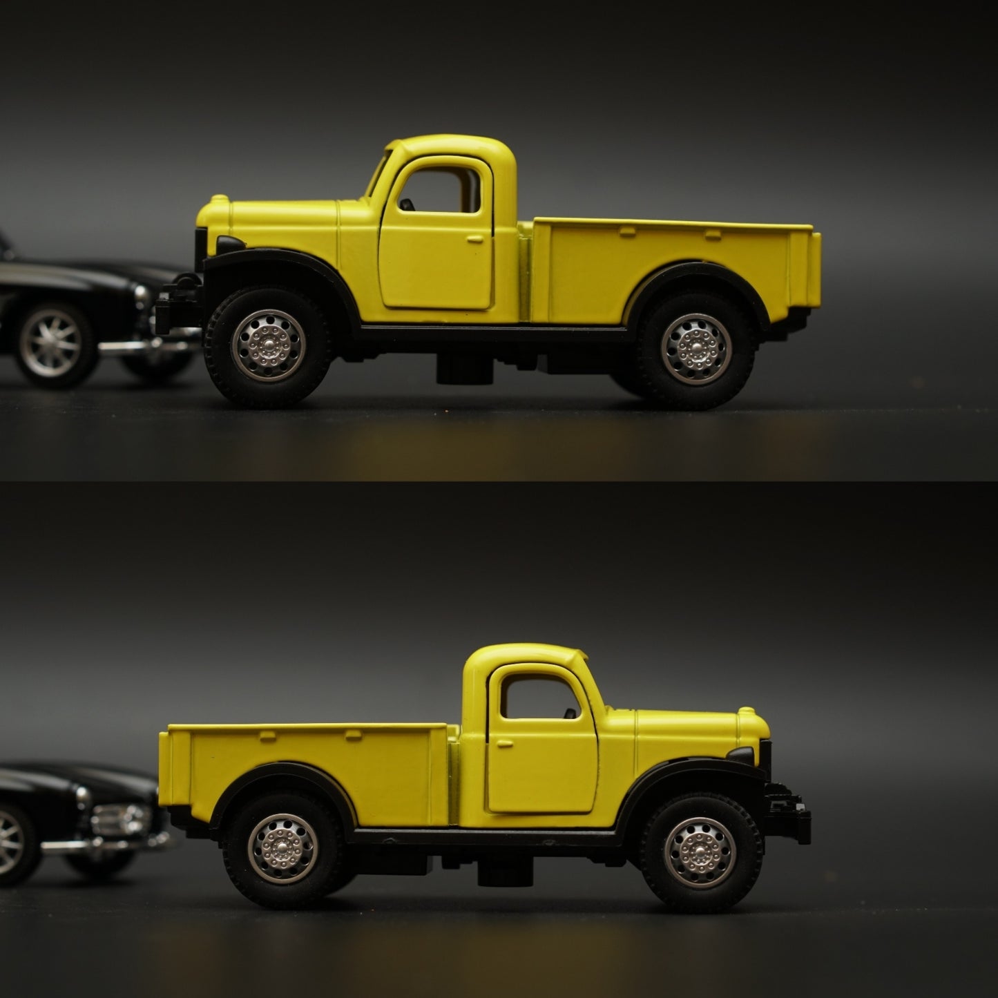 1:36 Dodge Power Wagon , Benz 300SL Combo (Black,Yellow) -  Kunju Vandi  