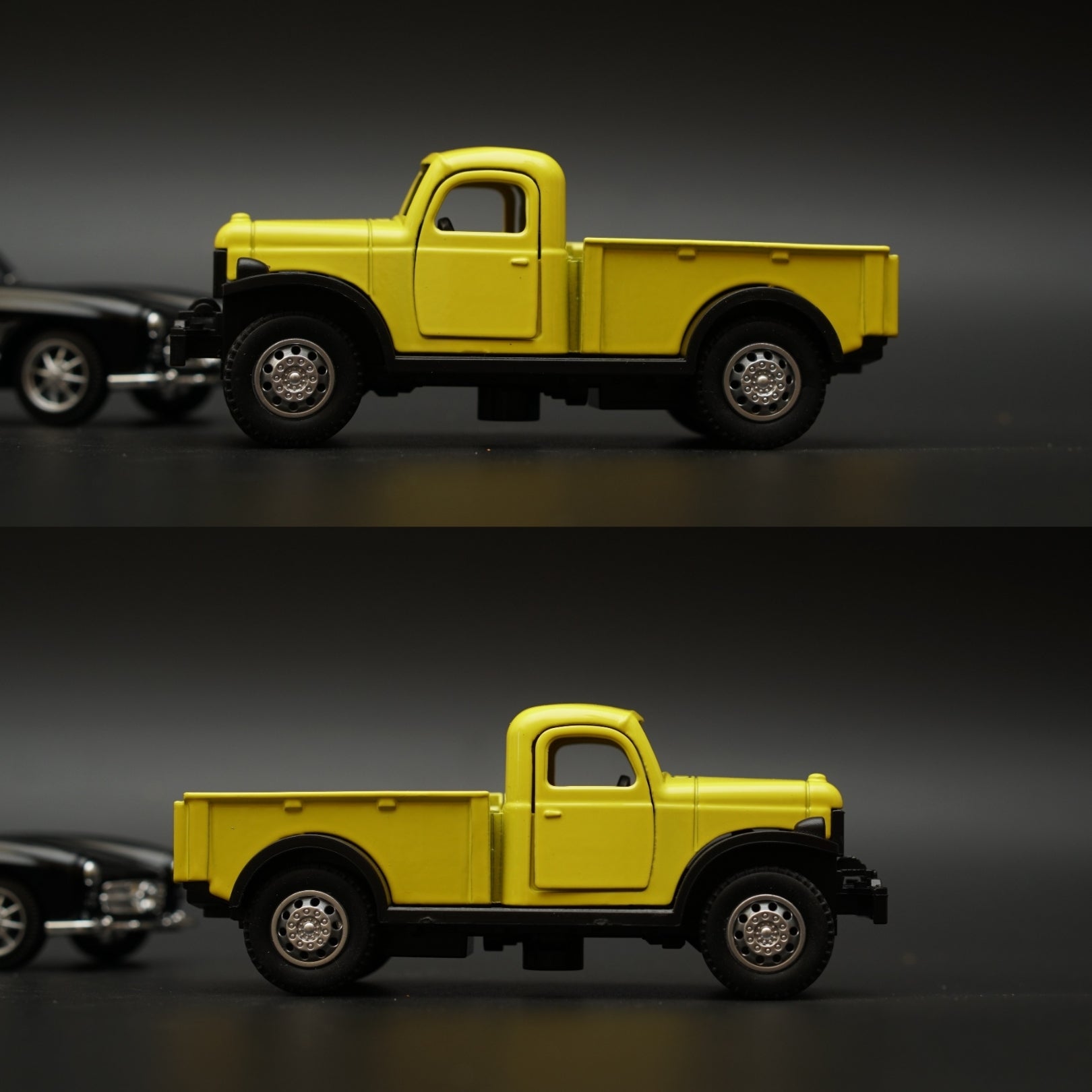 1:36 Dodge Power Wagon , Benz 300SL Combo (Black,Yellow) -  Kunju Vandi  