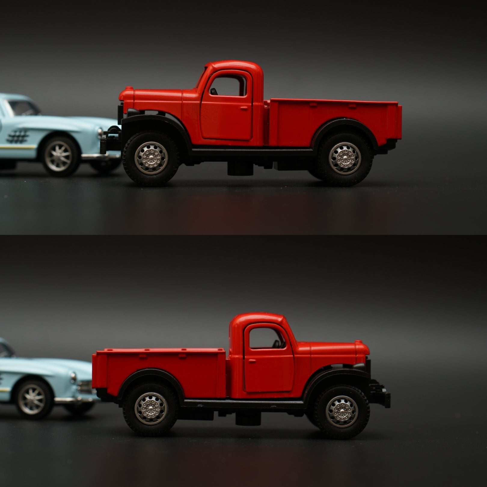 1:36 Dodge Power Wagon , Benz 300SL Combo (Blue,Red) -  Kunju Vandi  