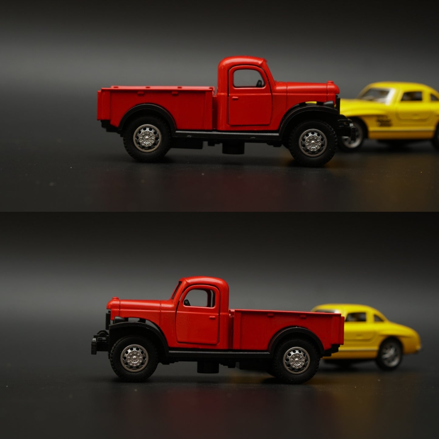 1:36 Dodge Power Wagon , Benz 300SL Combo (Red,Yellow) -  Kunju Vandi  
