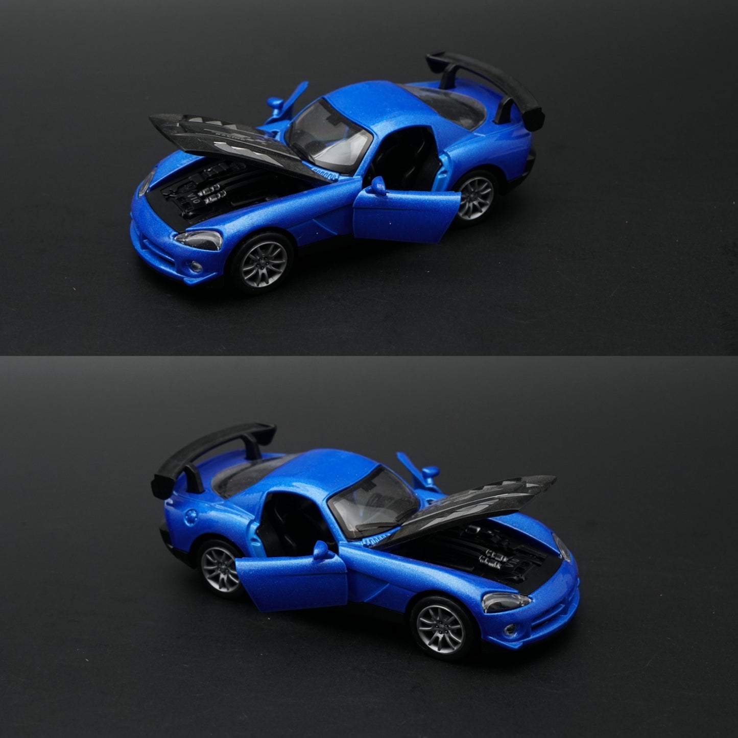 1:36 Dodge Viper SRT Diecast — Metallic Blue | Black Stripe | American Muscle -  Kunju Vandi  