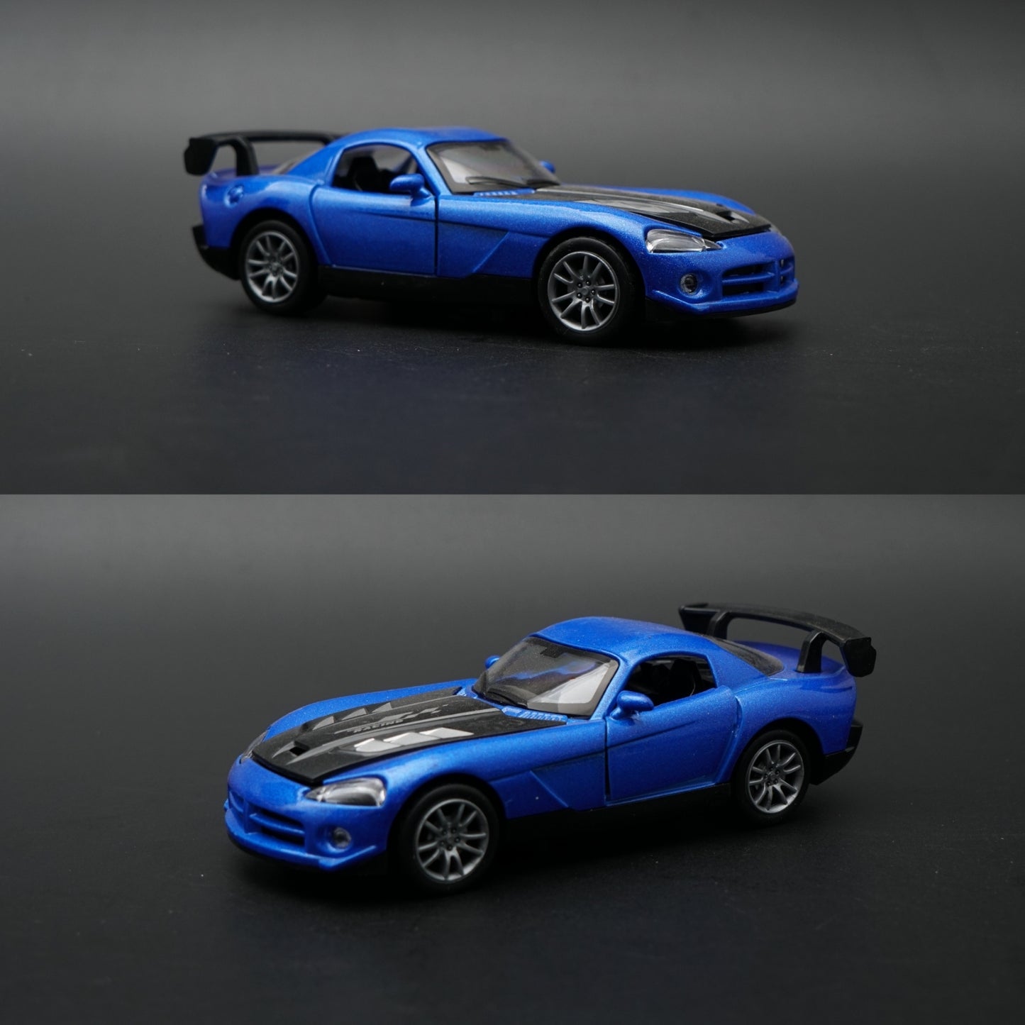 1:36 Dodge Viper SRT Diecast — Metallic Blue | Black Stripe | American Muscle -  Kunju Vandi  