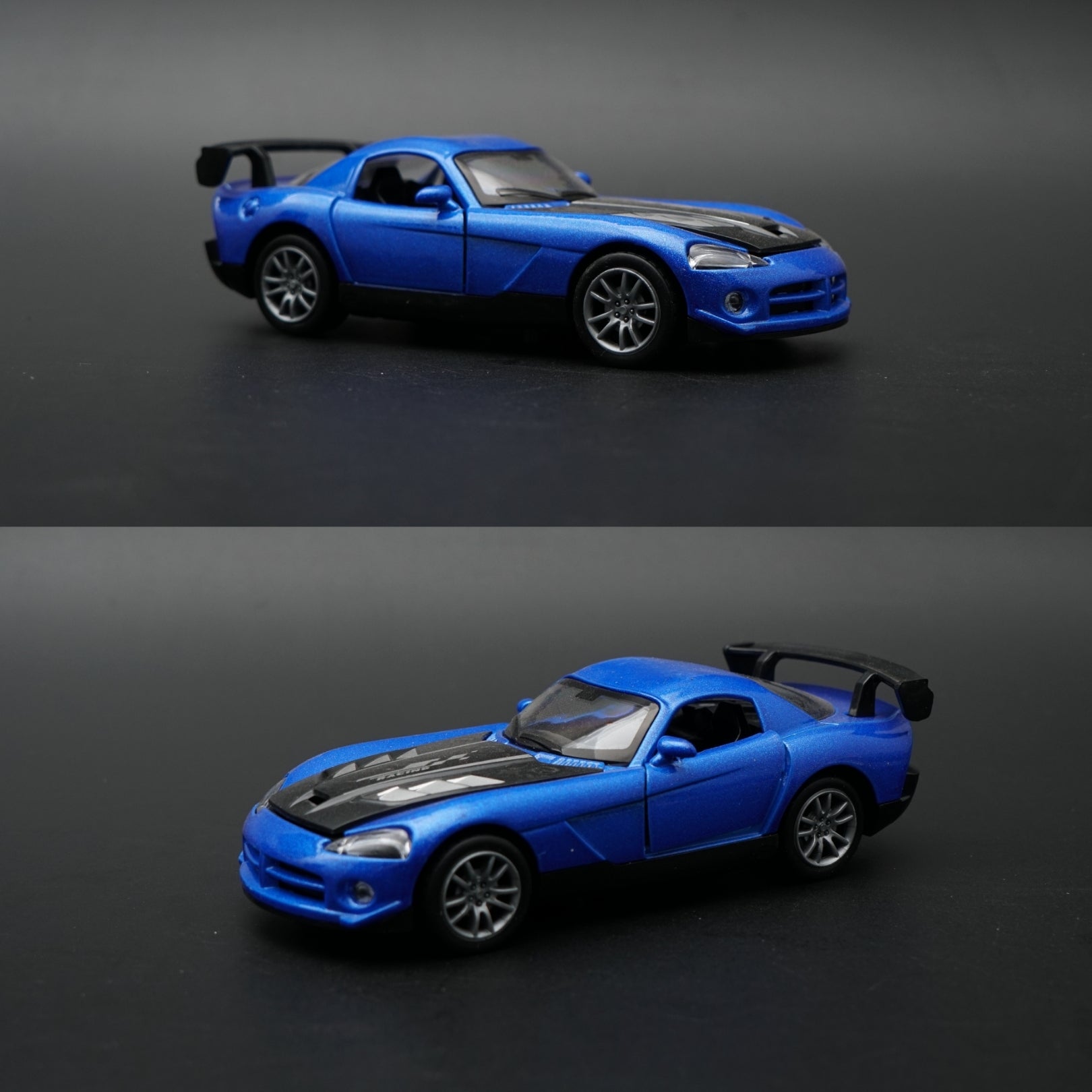 1:36 Dodge Viper SRT Diecast — Metallic Blue | Black Stripe | American Muscle -  Kunju Vandi  
