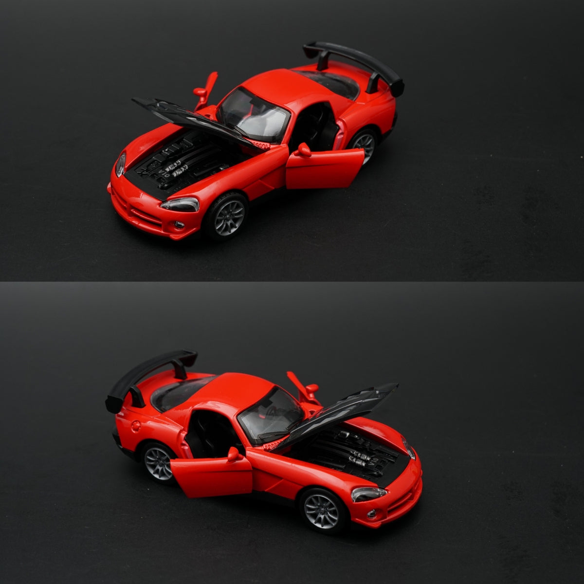 1:36 Dodge Viper SRT Diecast — Red | Black Stripe | American Muscle Legend -  Kunju Vandi  