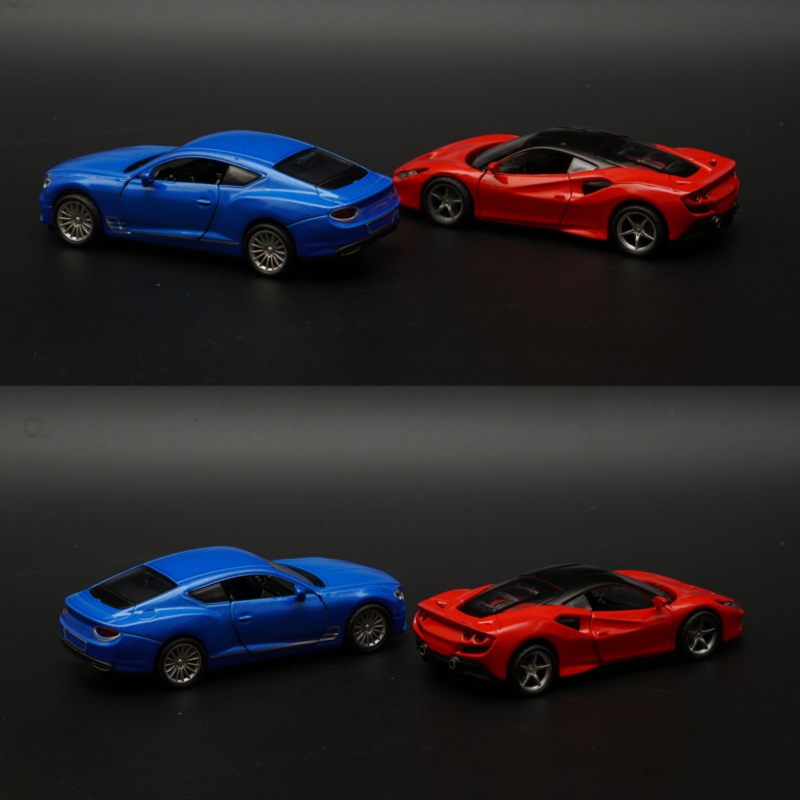 1:36 Ferrari , Bentley Diecast Combo (Blue,Red) -  Kunju Vandi  