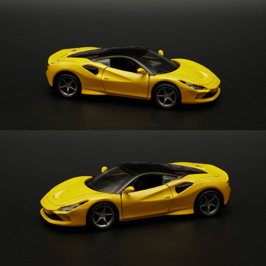 1:36 Ferrari Diecast Yellow -  Kunju Vandi  