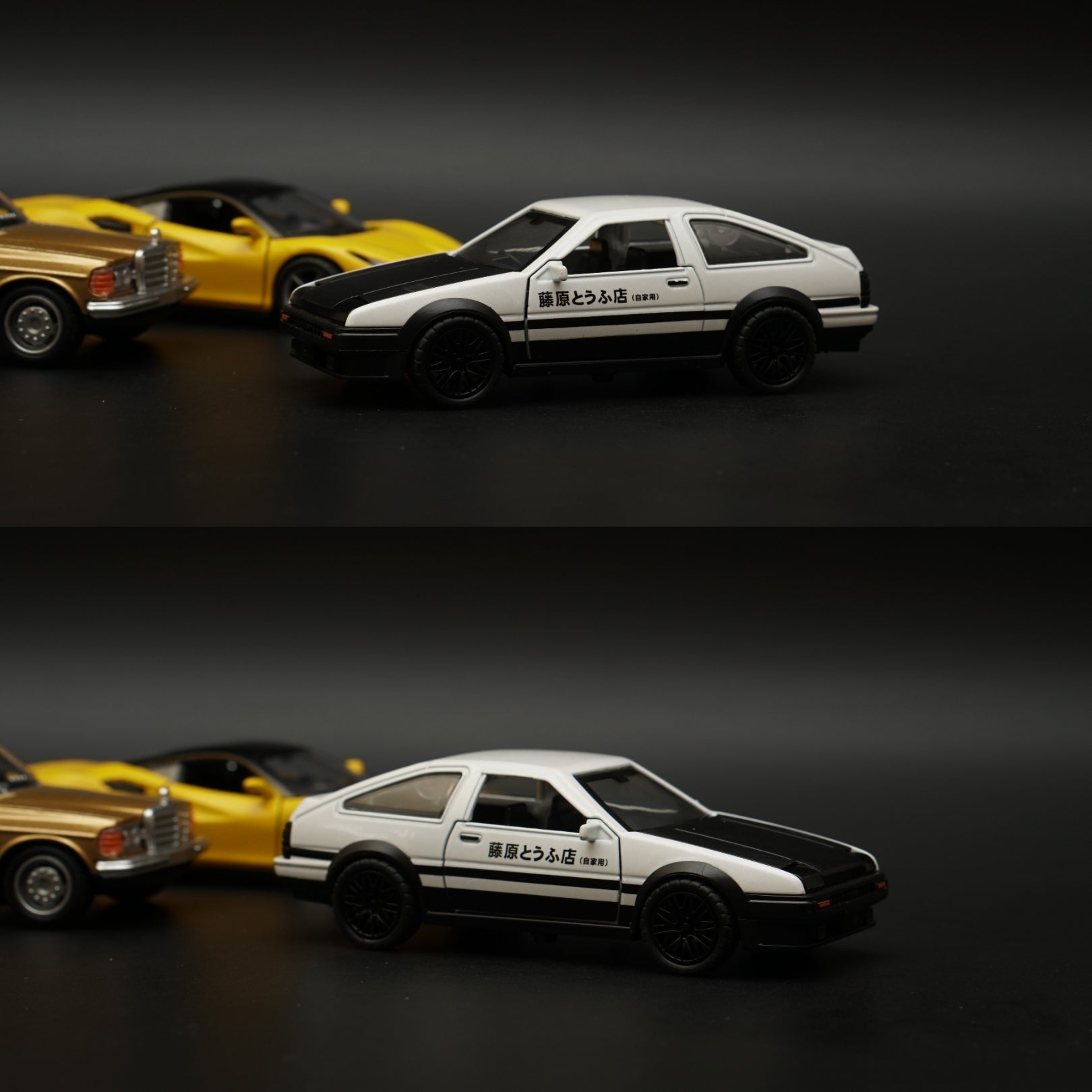 1:36 Ferrari , W123 , AE86 Diecast Combo (Yellow,Gold,White) -  Kunju Vandi  
