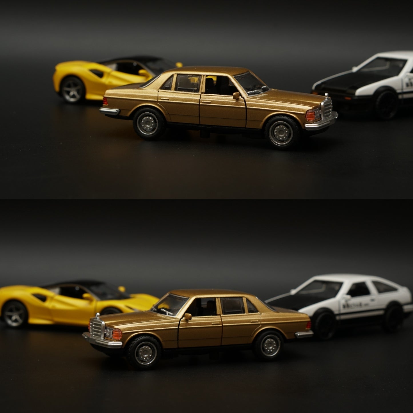1:36 Ferrari , W123 , AE86 Diecast Combo (Yellow,Gold,White) -  Kunju Vandi  