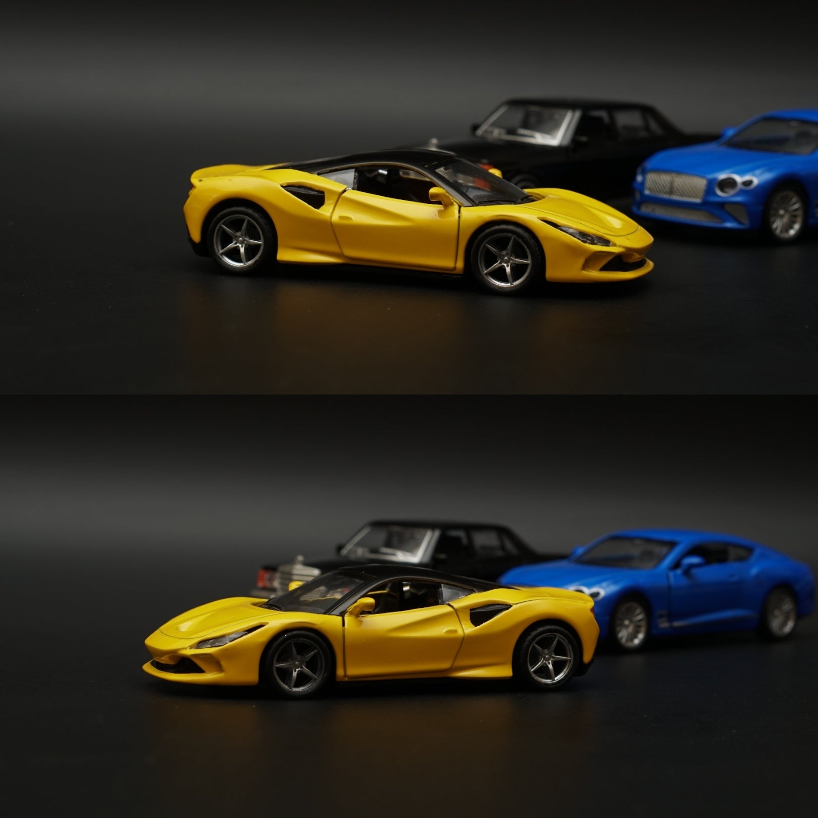 1:36 Ferrari , W123 , Bentley Diecast Combo (Yellow,Black,Blue) -  Kunju Vandi  