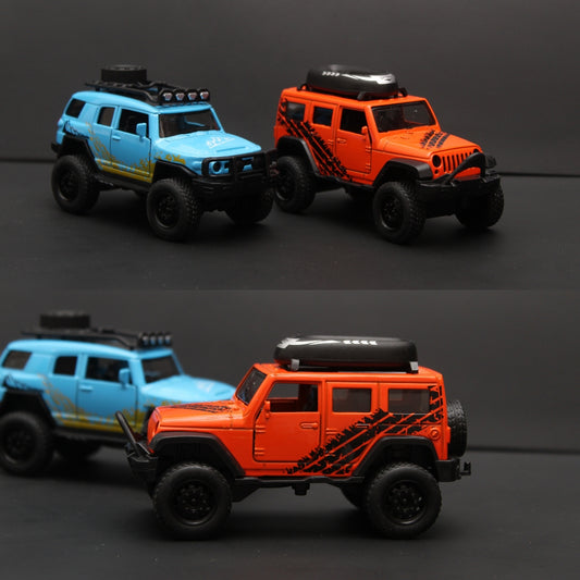 1:36 Fj Cruiser, Wrangler Diecast Combo -  Kunju Vandi  