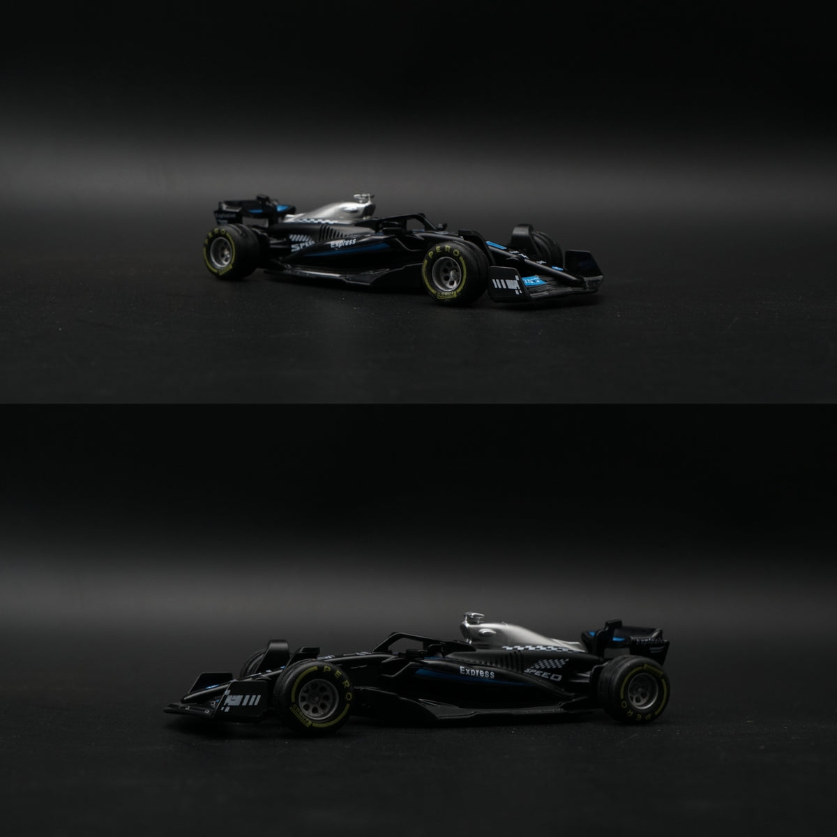 1:36 Formula Racing Car Diecast — Black & Blue Livery | Collector's Model -  Kunju Vandi  