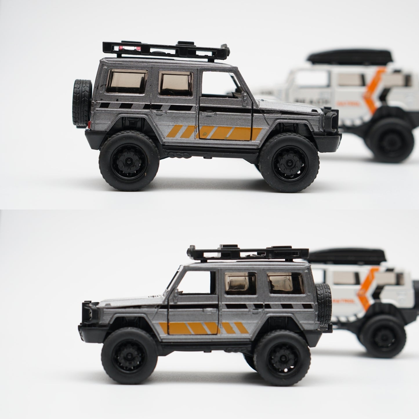 1:36 Hummer , Gwagon Diecast Combo (Grey, White) -  Kunju Vandi  