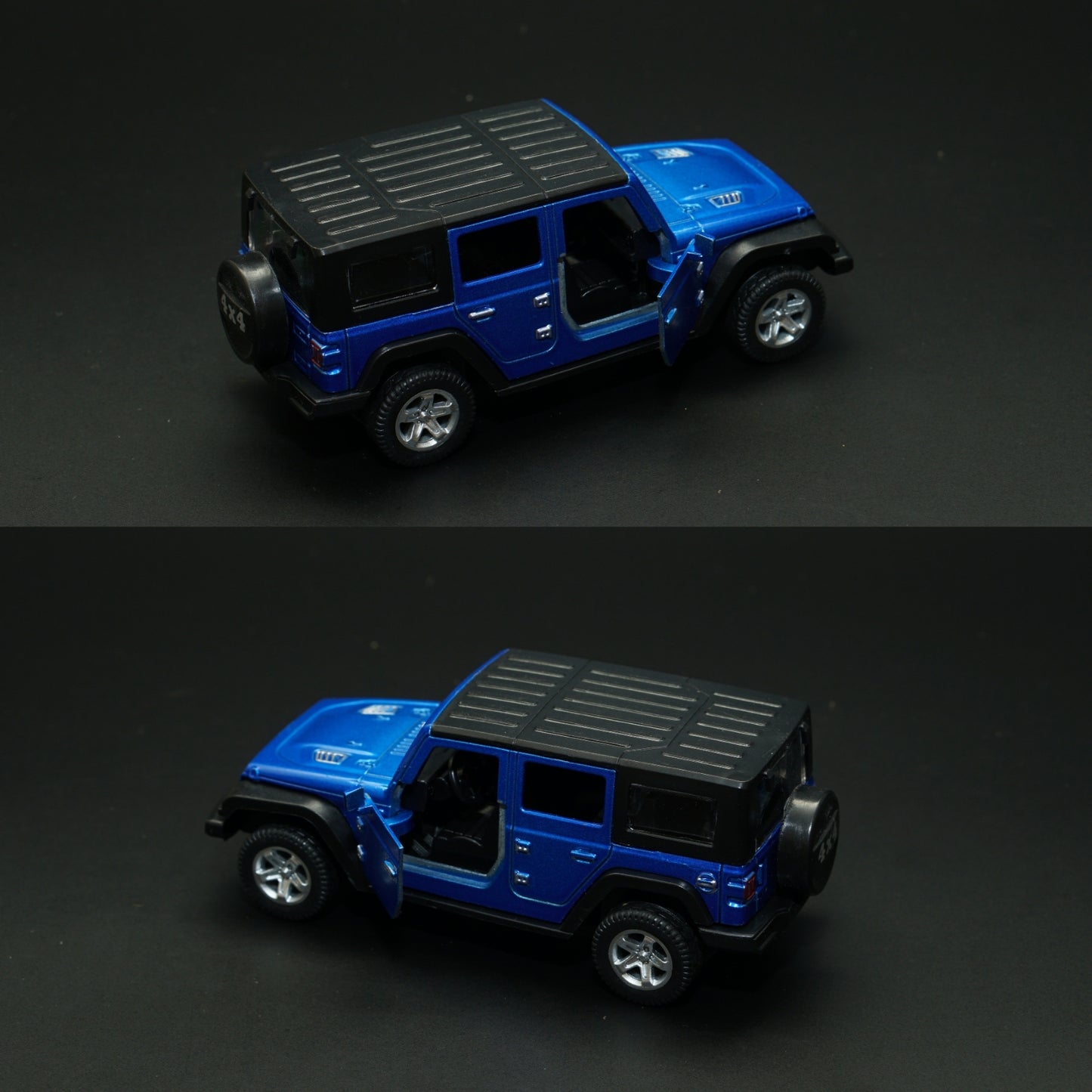 1:36 Jeep Diecast Blue (Hard Top) -  Kunju Vandi  