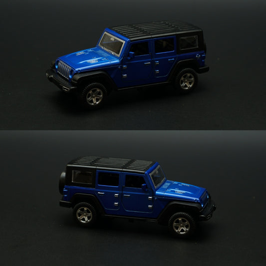 1:36 Jeep Diecast Blue (Hard Top) -  Kunju Vandi  