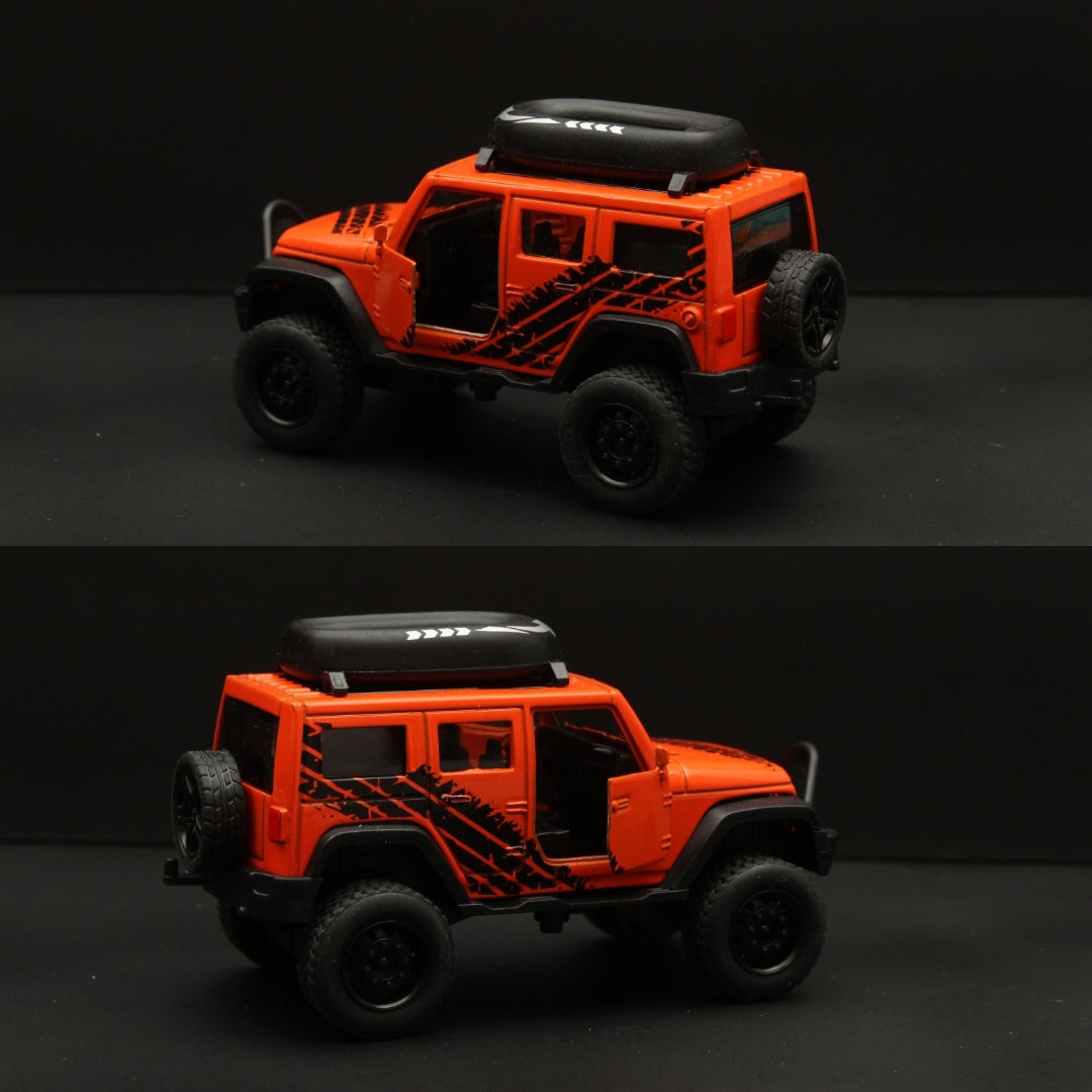 1:36 Jeep Diecast Orange -  Kunju Vandi  