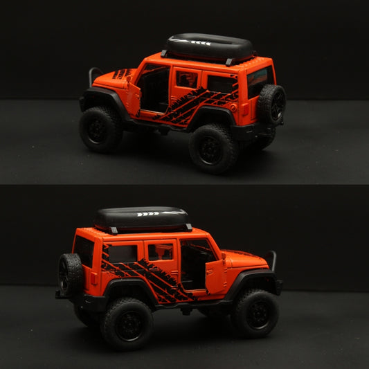 1:36 Jeep Diecast Orange -  Kunju Vandi  