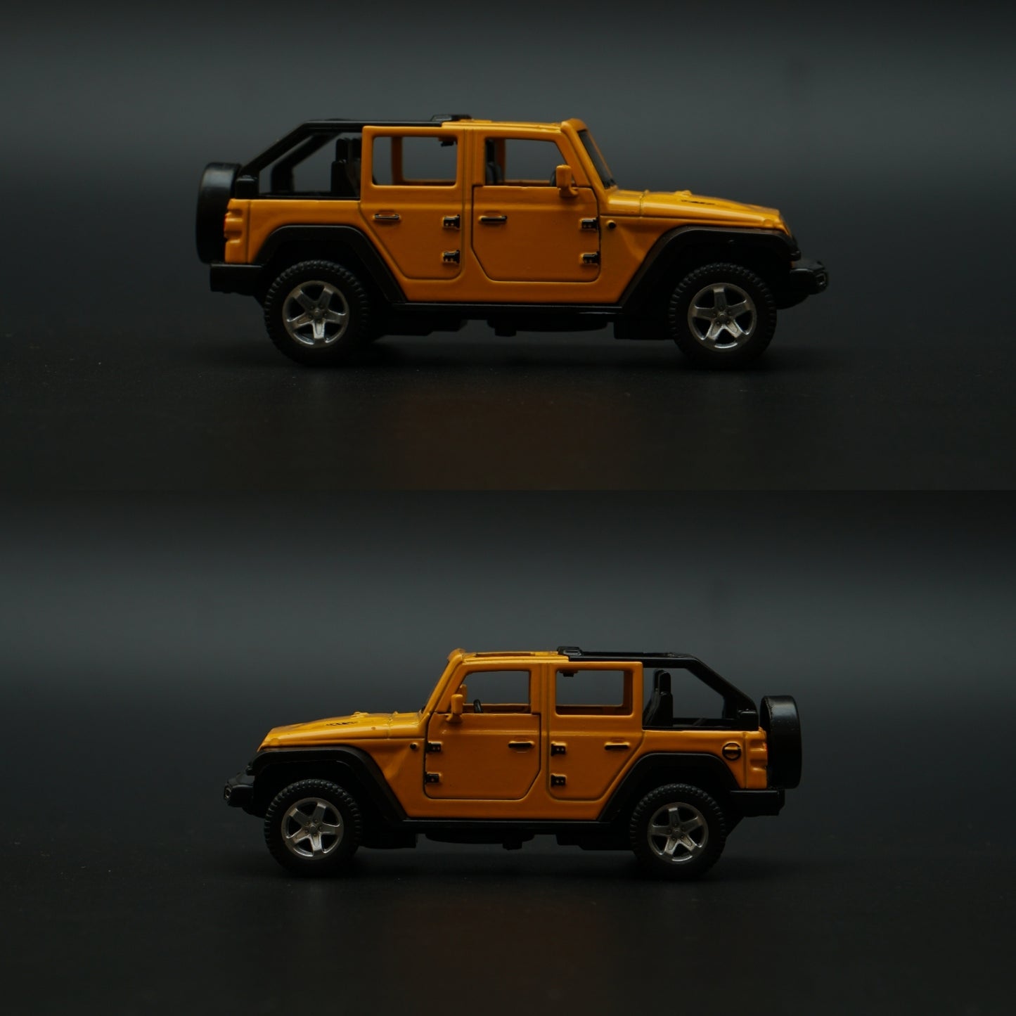1:36 Jeep Diecast Yellow (Open Top) -  Kunju Vandi  