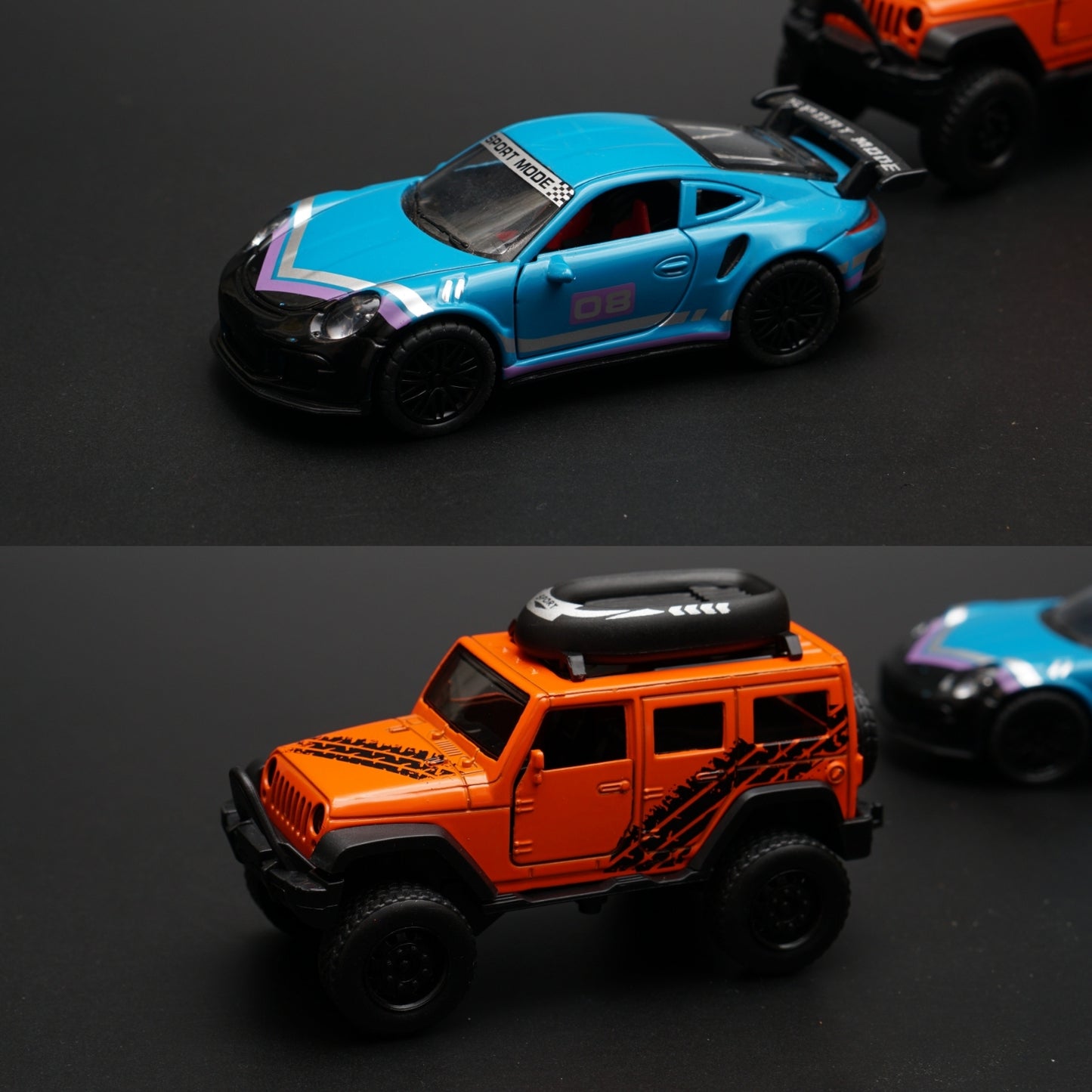 1:36 Jeep , Porsche Diecast Combo -  Kunju Vandi  