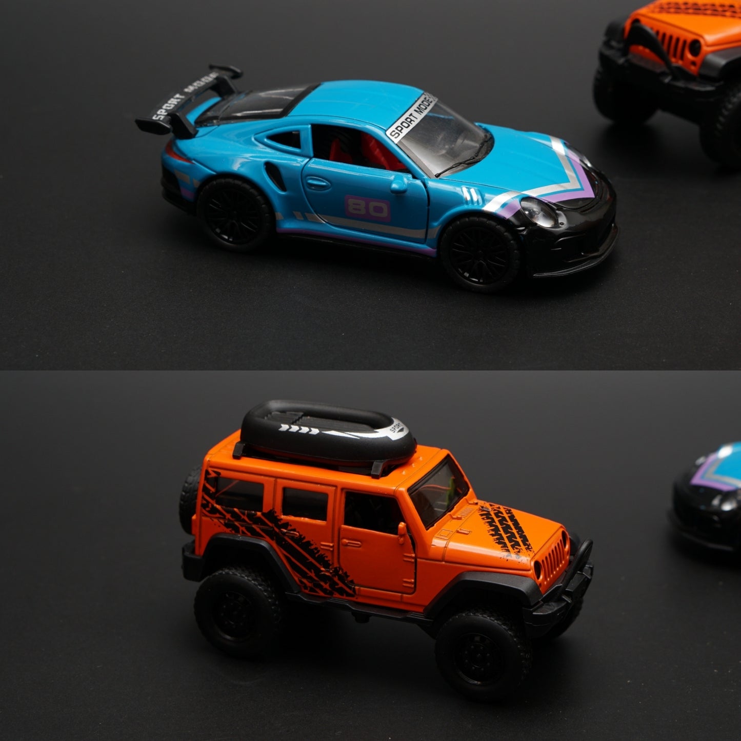 1:36 Jeep , Porsche Diecast Combo -  Kunju Vandi  