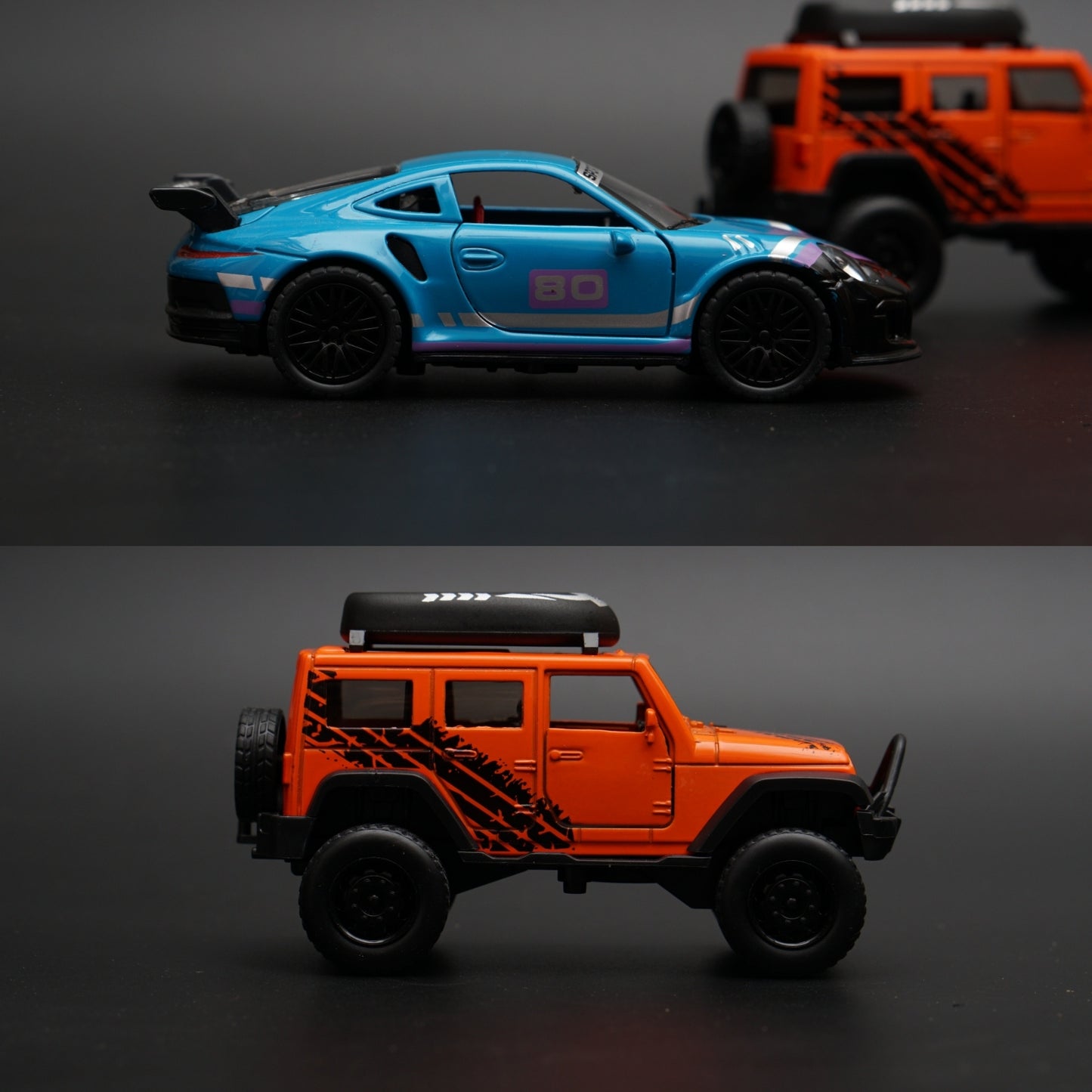 1:36 Jeep , Porsche Diecast Combo -  Kunju Vandi  
