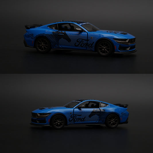 1:36 Kinsmart 2024 Ford Mustang Dark Horse (Blue) -  Kunju Vandi  
