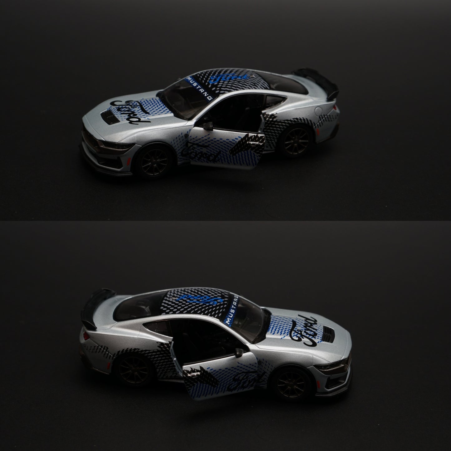 1:36 Kinsmart 2024 Ford Mustang Dark Horse (Silver) -  Kunju Vandi  