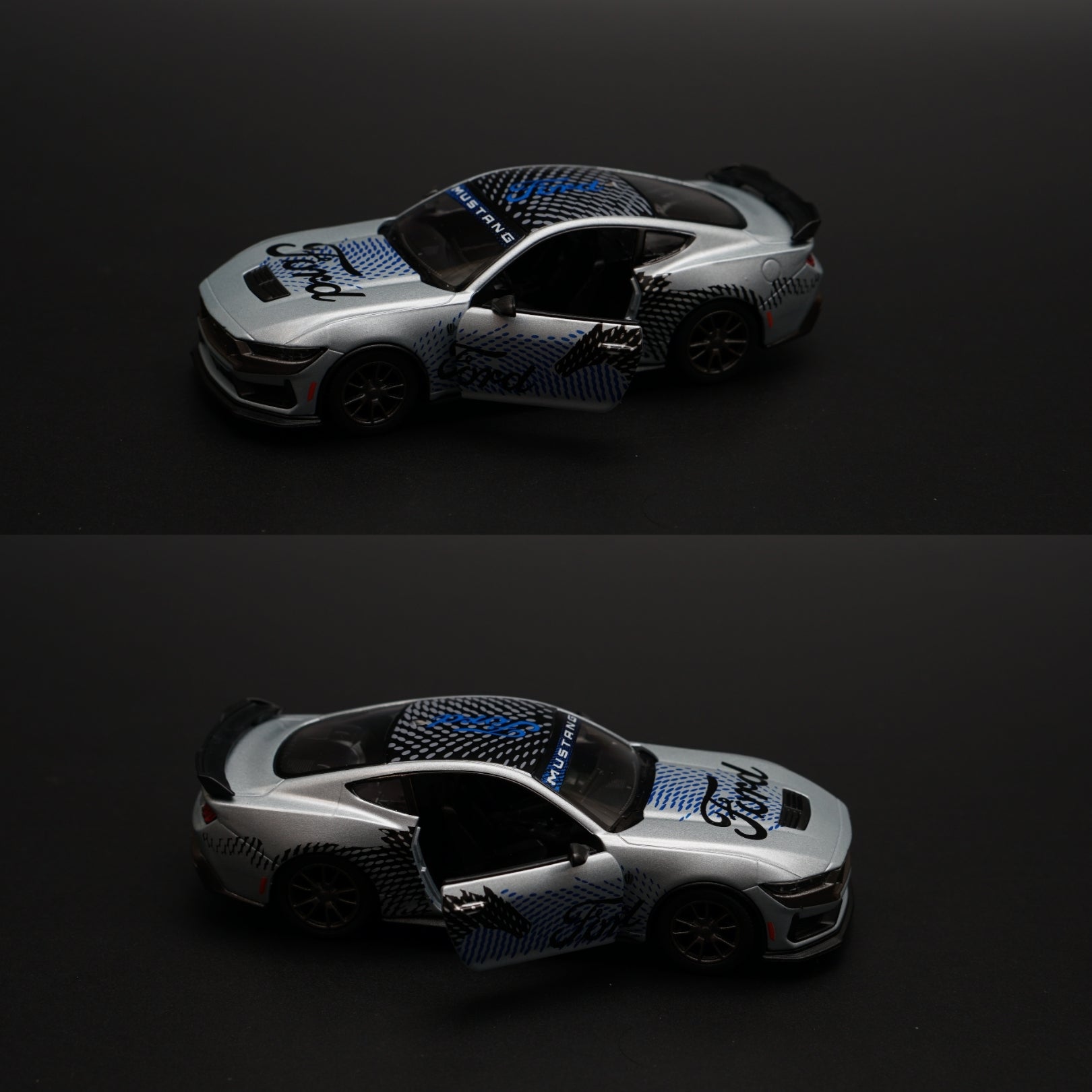 1:36 Kinsmart 2024 Ford Mustang Dark Horse (Silver) -  Kunju Vandi  