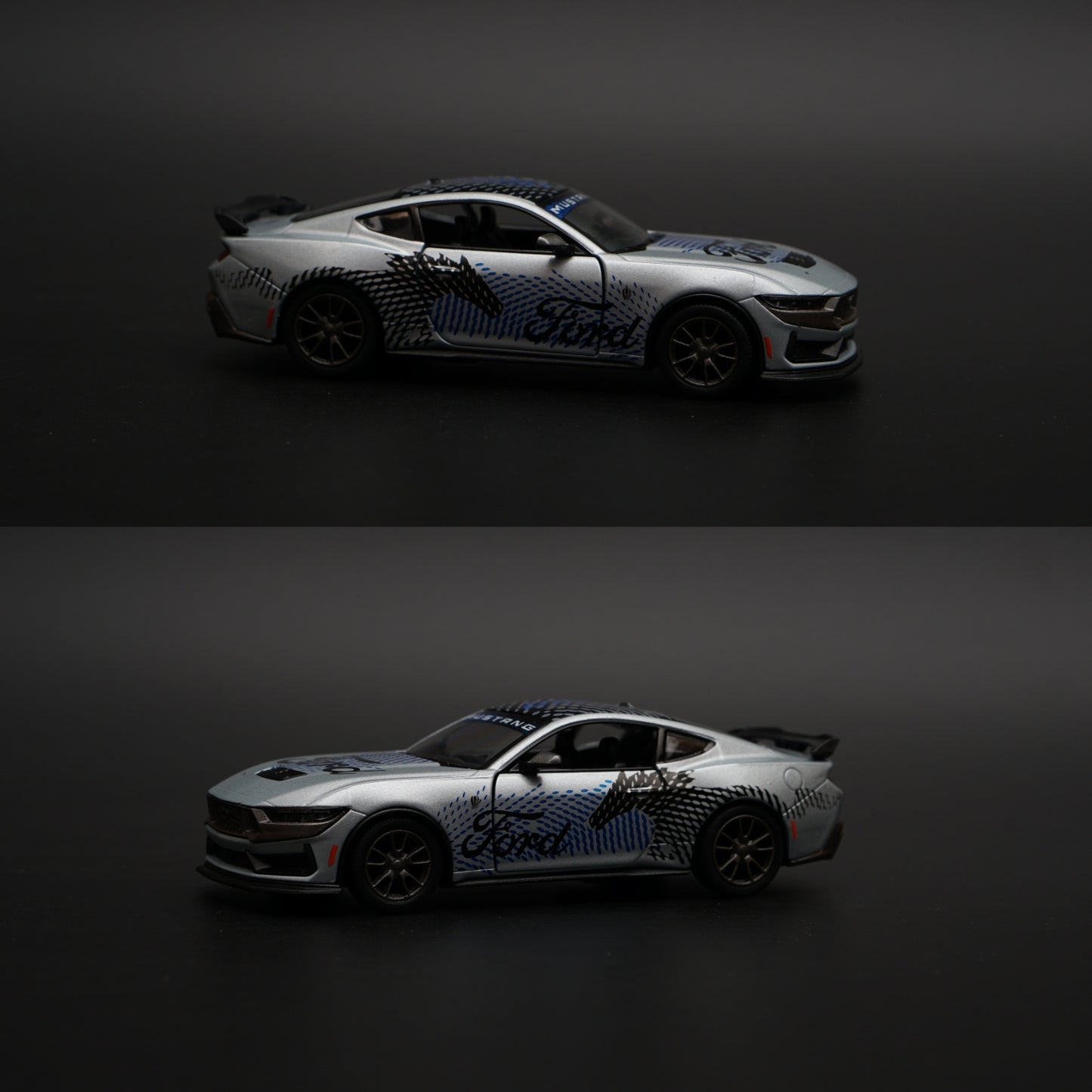 1:36 Kinsmart 2024 Ford Mustang Dark Horse (Silver) -  Kunju Vandi  