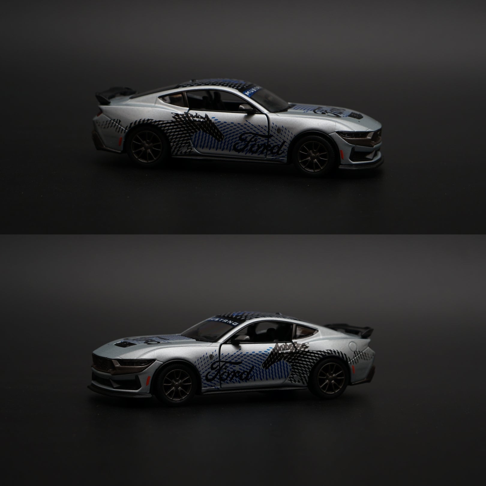 1:36 Kinsmart 2024 Ford Mustang Dark Horse (Silver) -  Kunju Vandi  