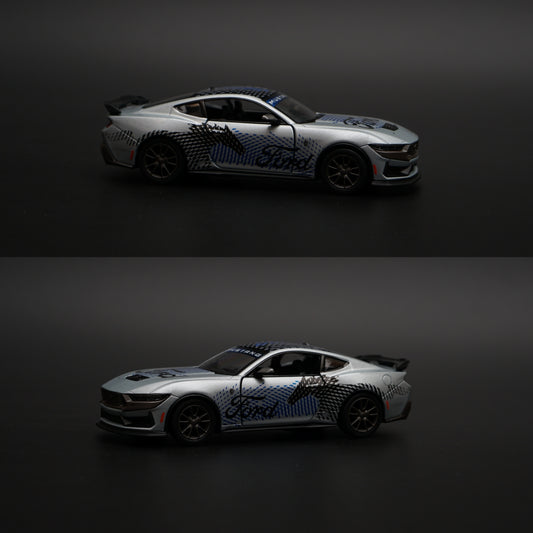 1:36 Kinsmart 2024 Ford Mustang Dark Horse (Silver) -  Kunju Vandi  