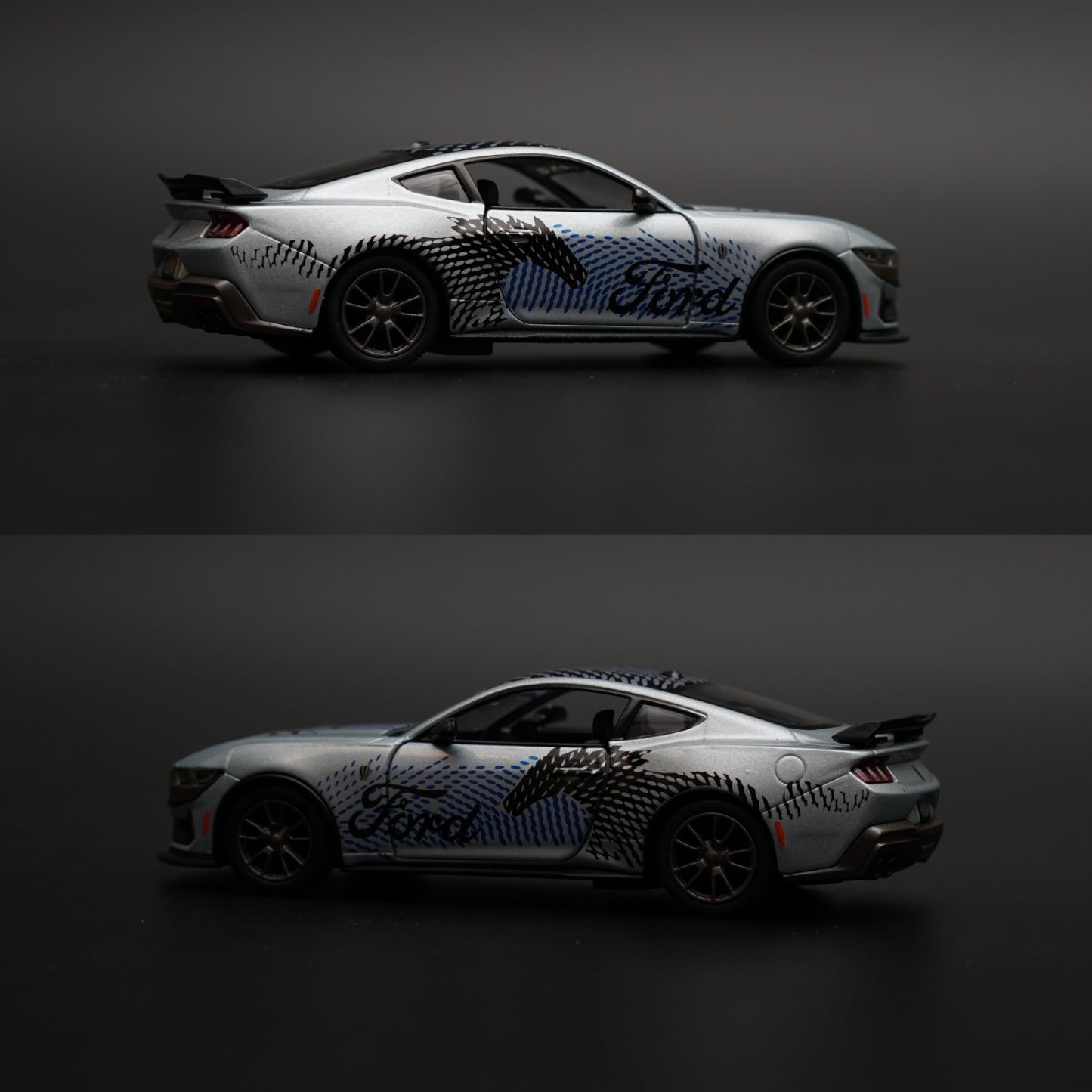 1:36 Kinsmart 2024 Ford Mustang Dark Horse (Silver) -  Kunju Vandi  