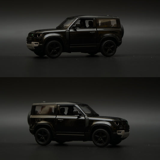 1:36 Kinsmart Land Rover Defender 90 Black -  Kunju Vandi  