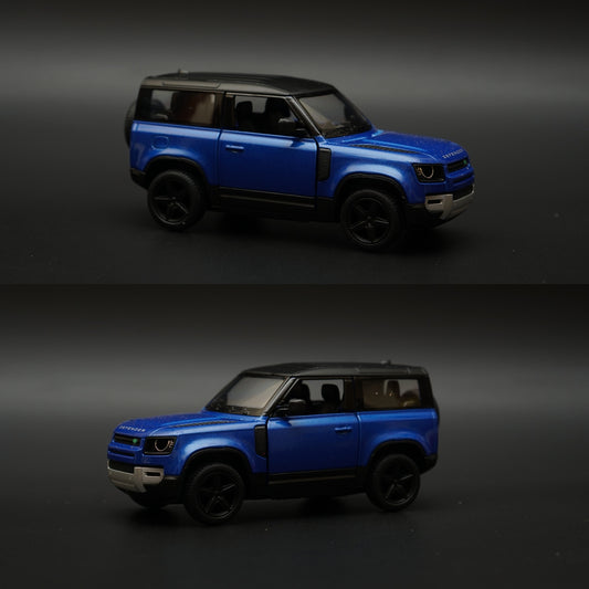 1:36 Kinsmart Land Rover Defender 90 Blue -  Kunju Vandi  