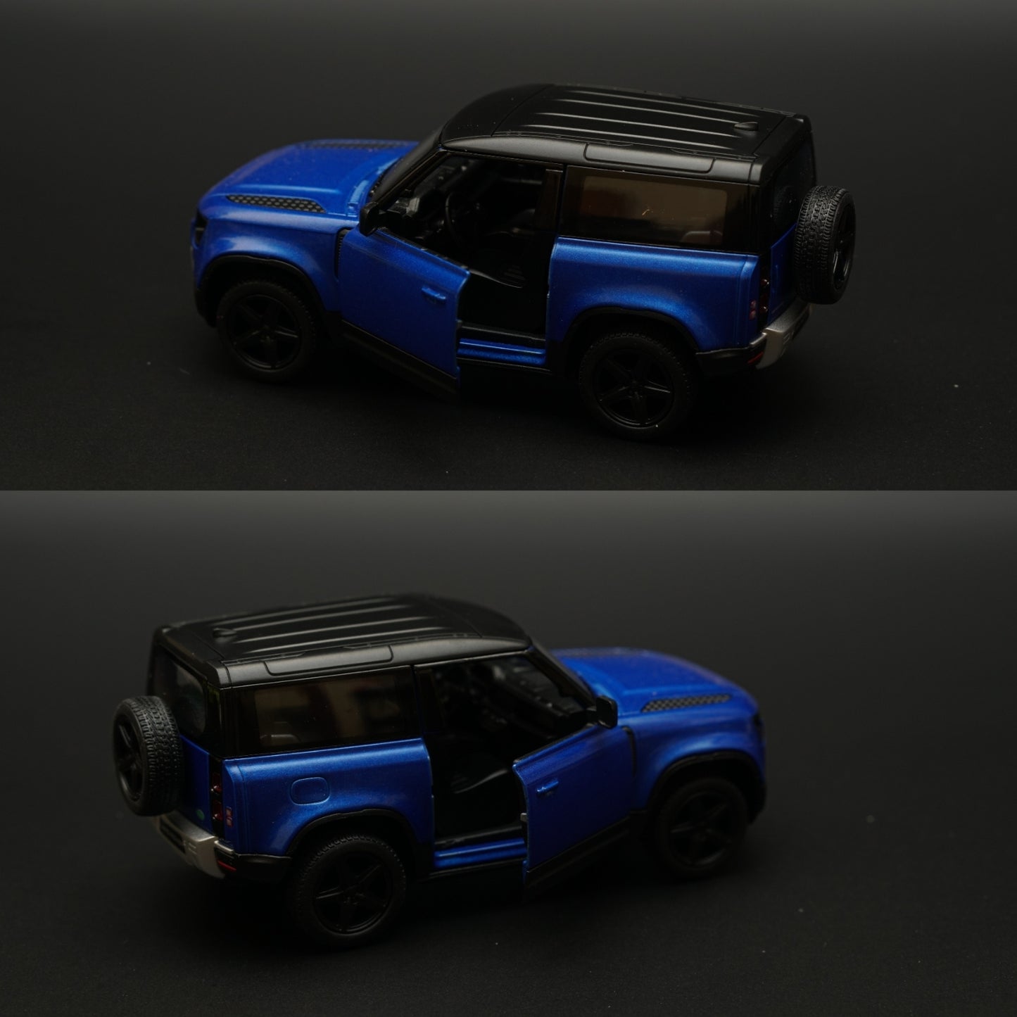 1:36 Kinsmart Land Rover Defender 90 Blue -  Kunju Vandi  