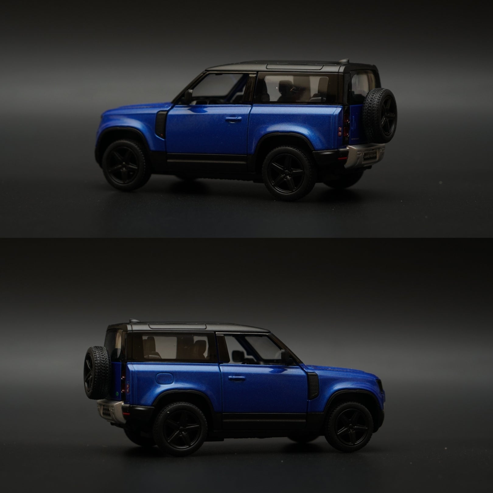 1:36 Kinsmart Land Rover Defender 90 Blue -  Kunju Vandi  