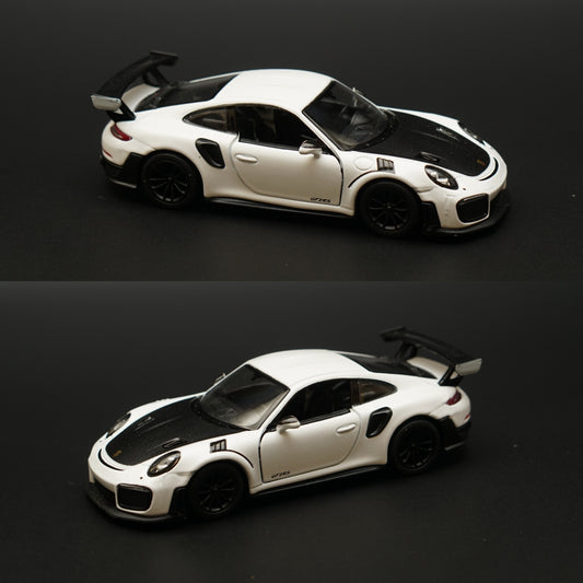 1:36 Kinsmart Porsche 911 GT2 RS White -  Kunju Vandi  