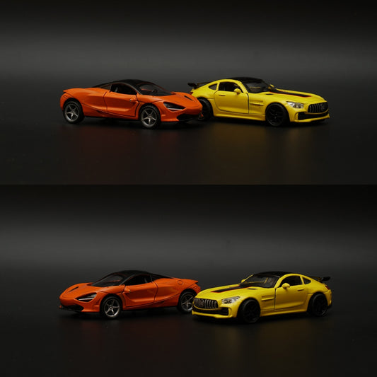1:36 Mclaren, AmgGt Diecast Combo (Orange,Yellow) -  Kunju Vandi  